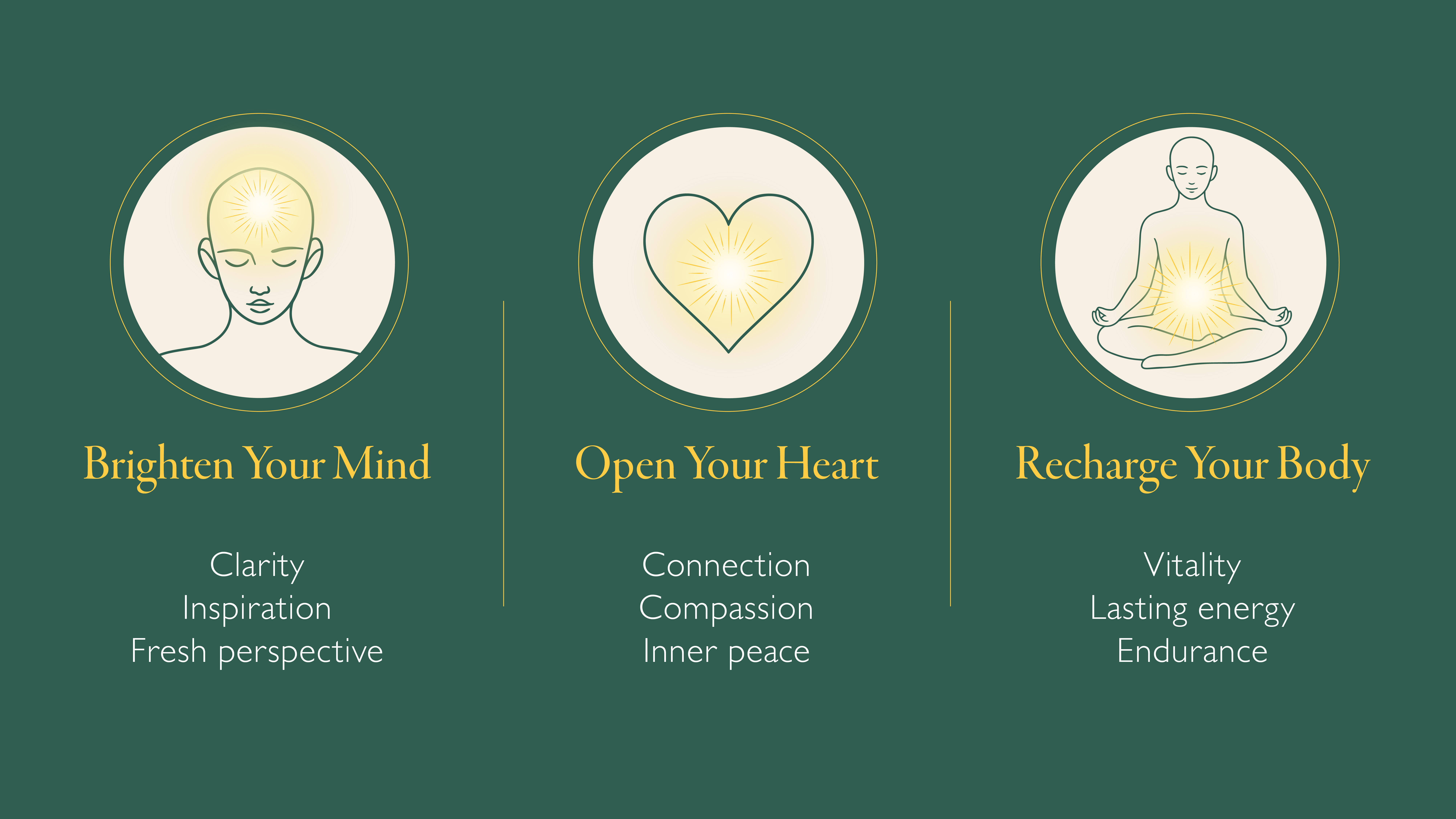Brighten your mind, open your heart, and recharge your body