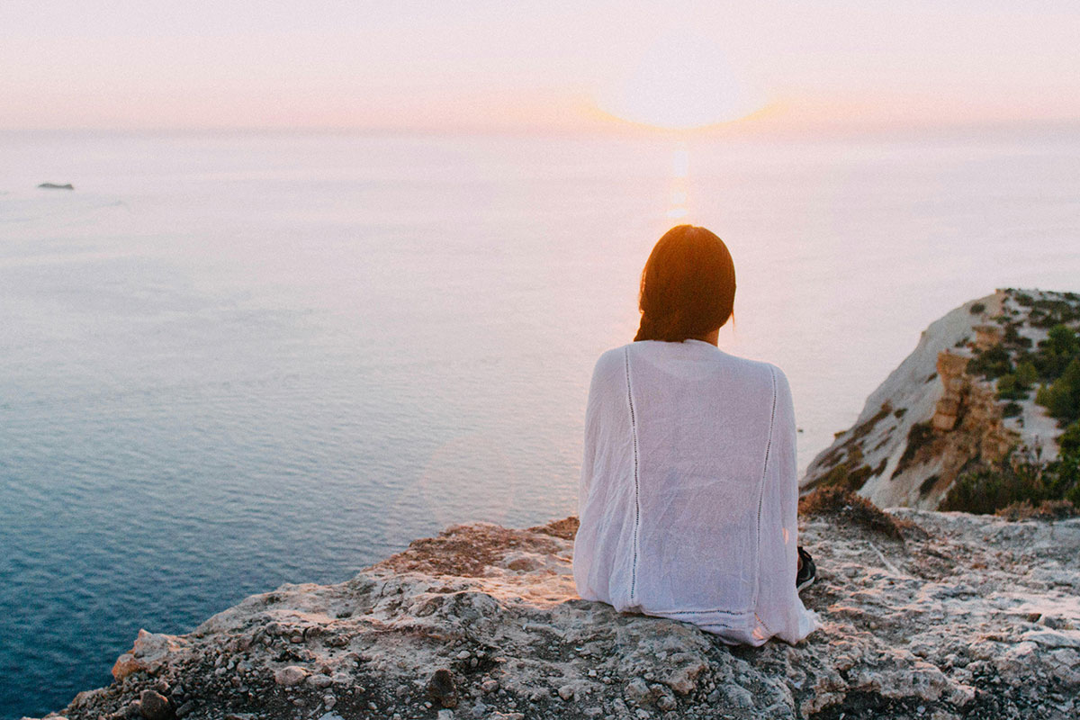 Woman trying to get back her mental health